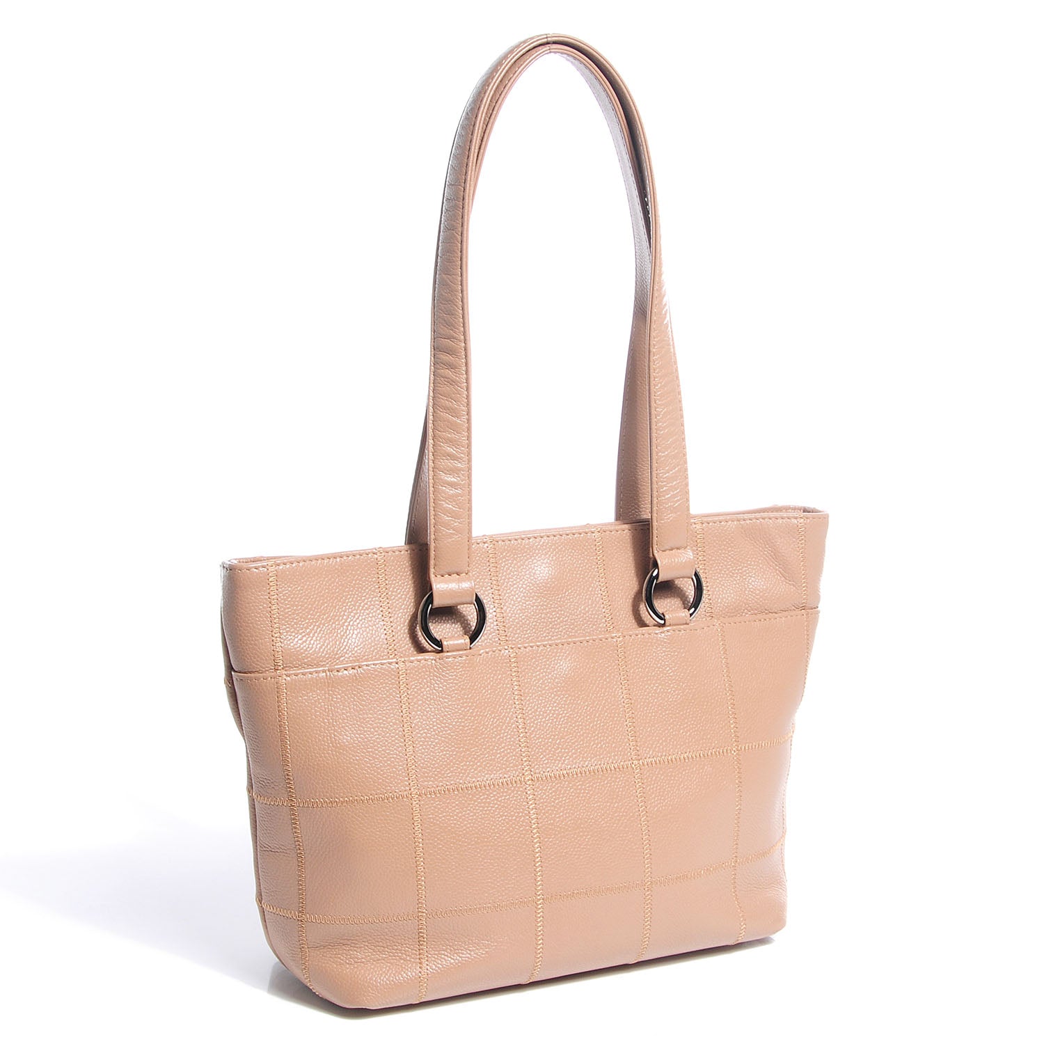 Chanel Caviar Square Stitched Tote Beige 3 of 7