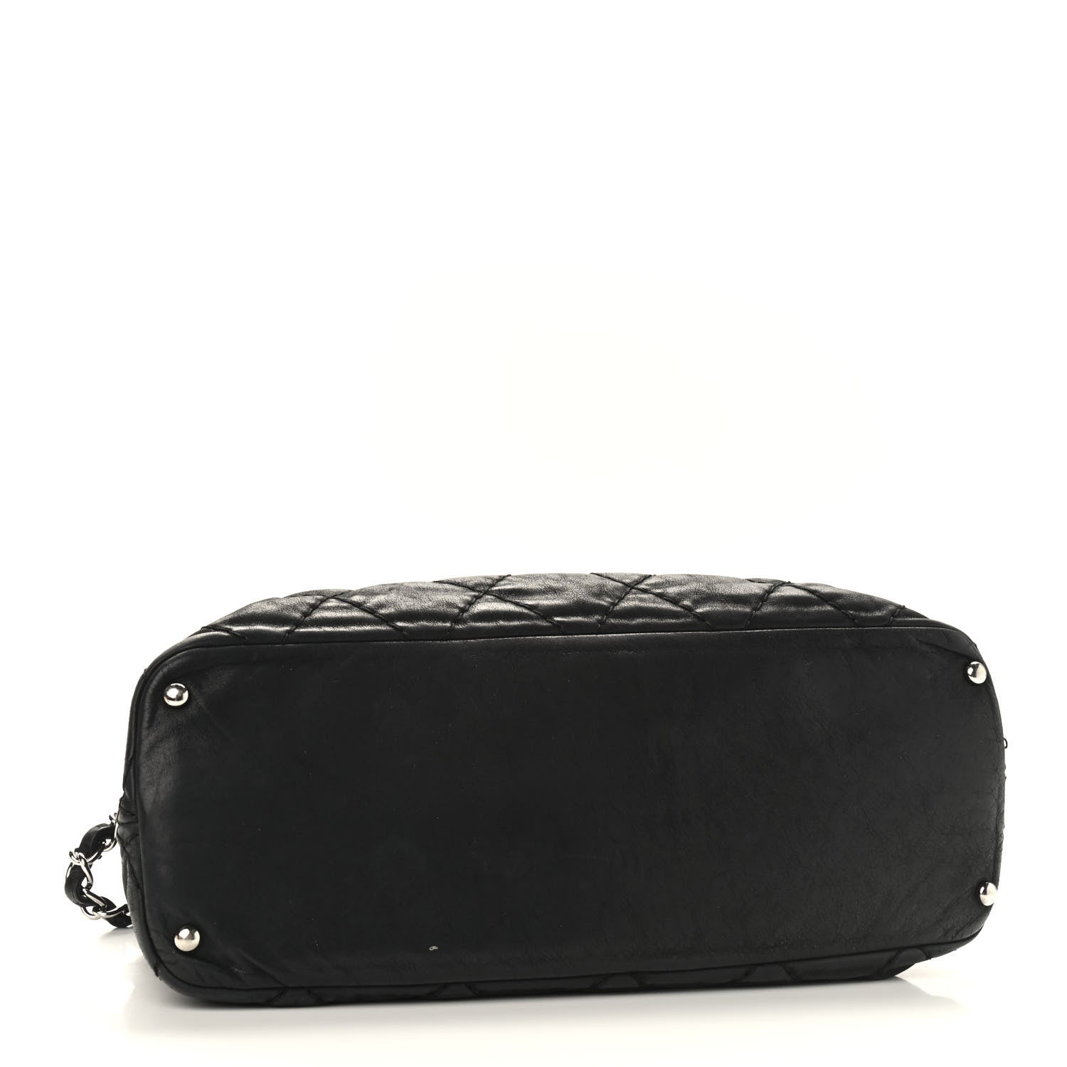 Chanel Iridescent Calfskin Stitched CC Shopping Tote Black 4 of 12