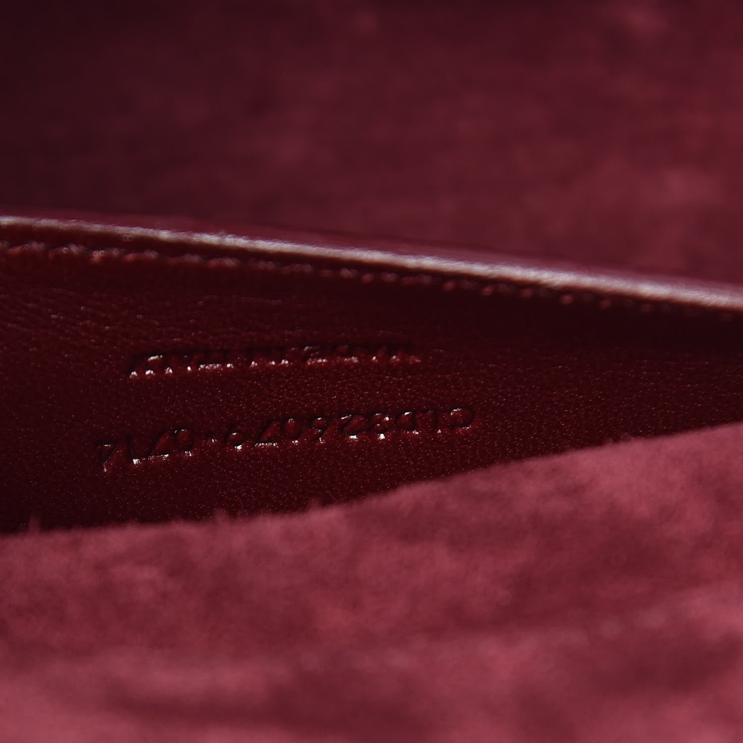 Saint Laurent Patent Classic Monogram Cassandre Clutch Dark Red 7 of 10