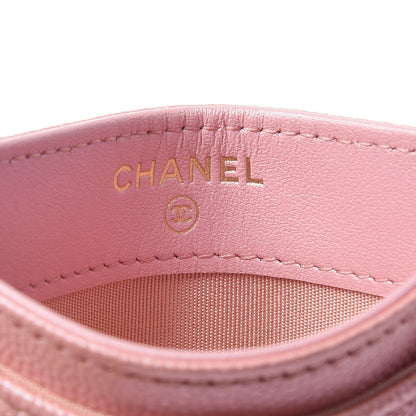 Chanel Iridescent Caviar Quilted Card Holder Pink 6 of 9