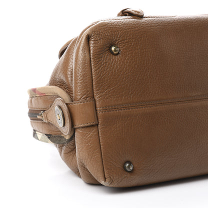 Burberry Grained Calfskin Two Front Pocket Satchel Brown 6 of 16