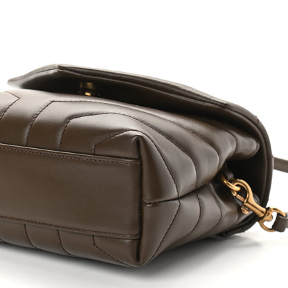 Saint Laurent Calfskin Y Quilted Monogram Toy Loulou Crossbody Bag Earth 7 of 7
