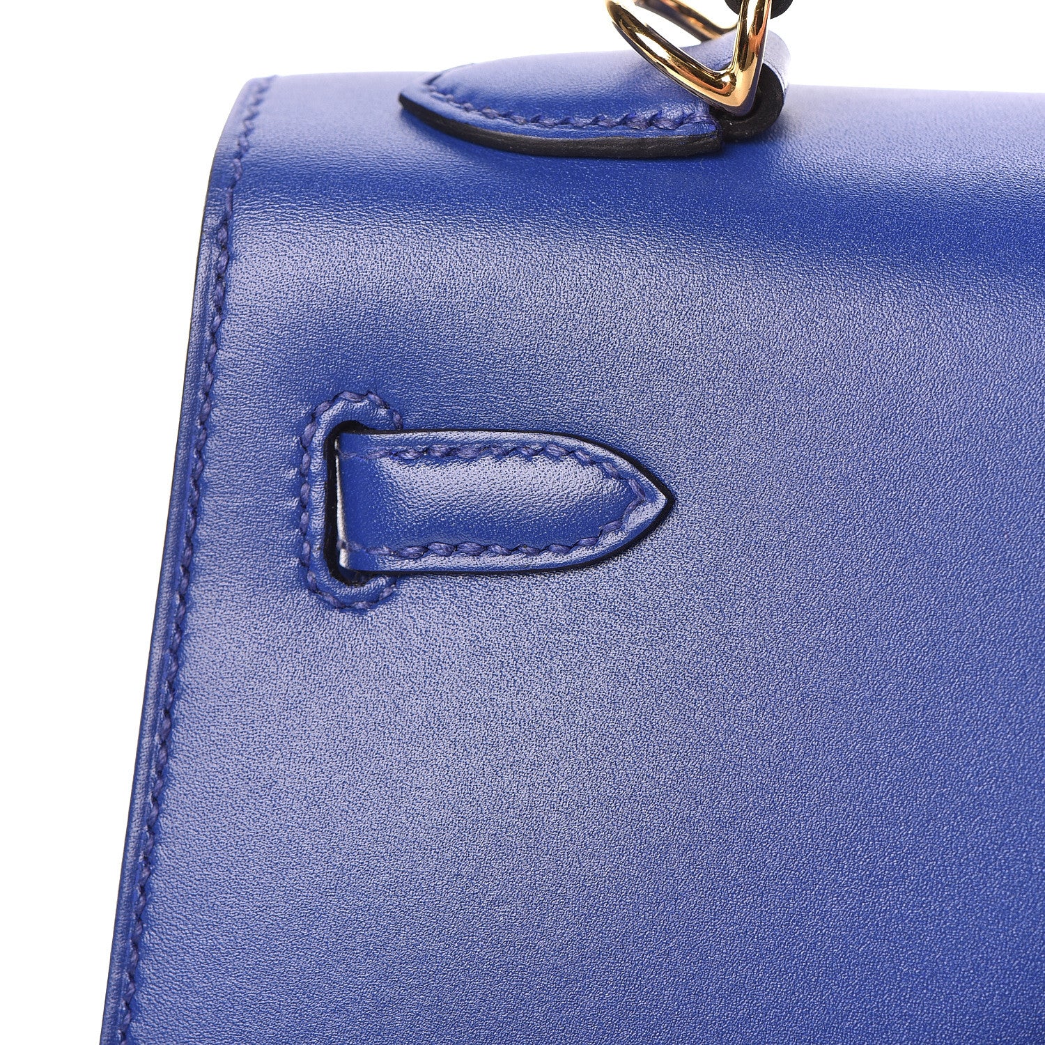 Hermes Tadelakt Kelly Sellier 25 Bleu Electrique 27 of 33
