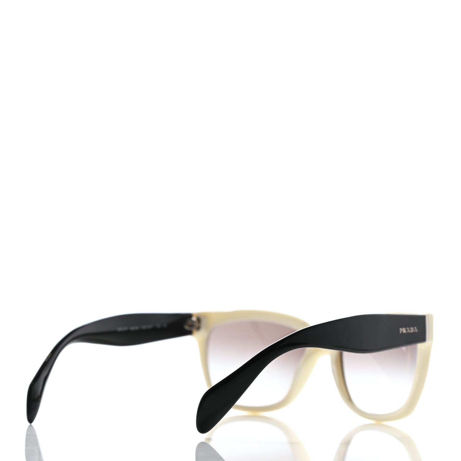 Prada Sunglasses SPR 07P Black White 4 of 7