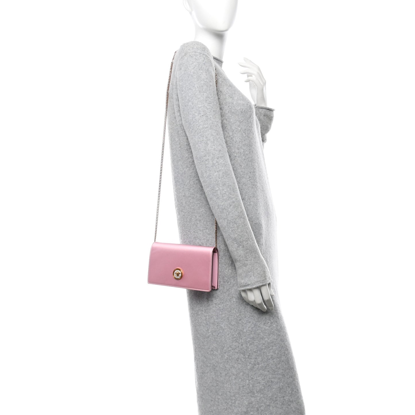 Satin La Medusa Mini Crossbody Pink