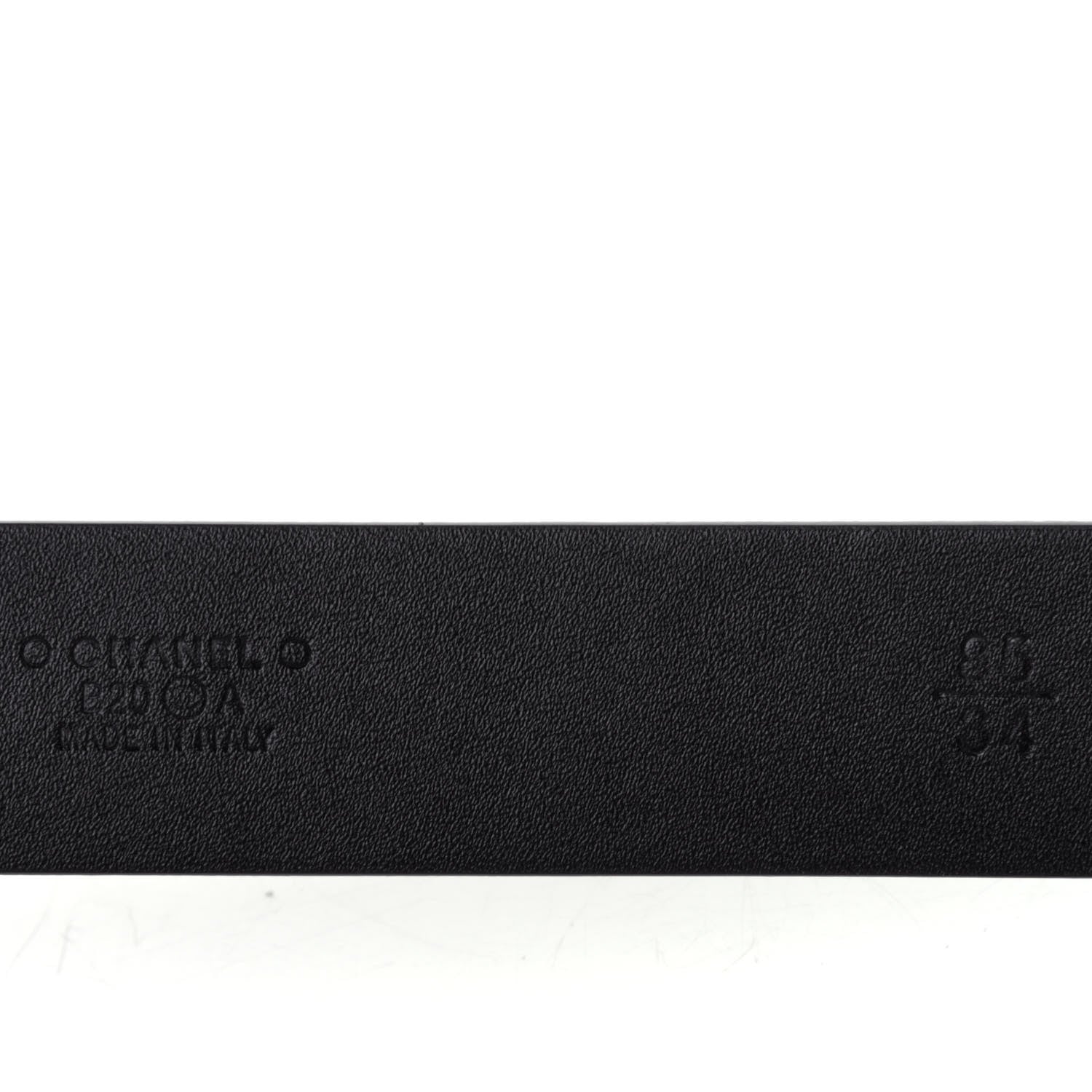 Chanel Calfskin Paris Button CC Belt 85 34 Black 3 of 4