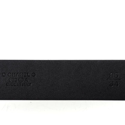 Chanel Calfskin Paris Button CC Belt 85 34 Black 3 of 4