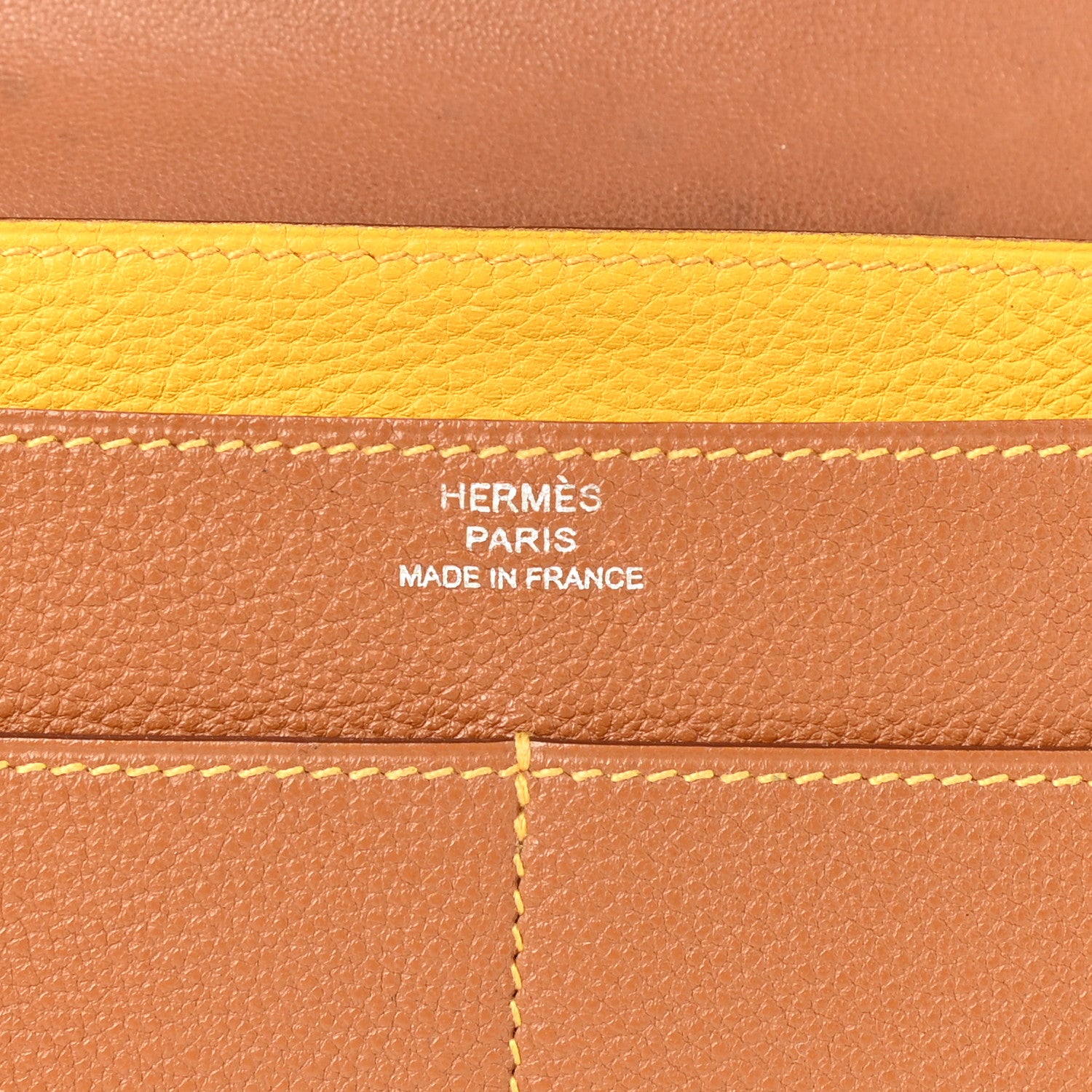 Hermes Togo Dogon Duo Wallet Gold Soleil 7 of 9