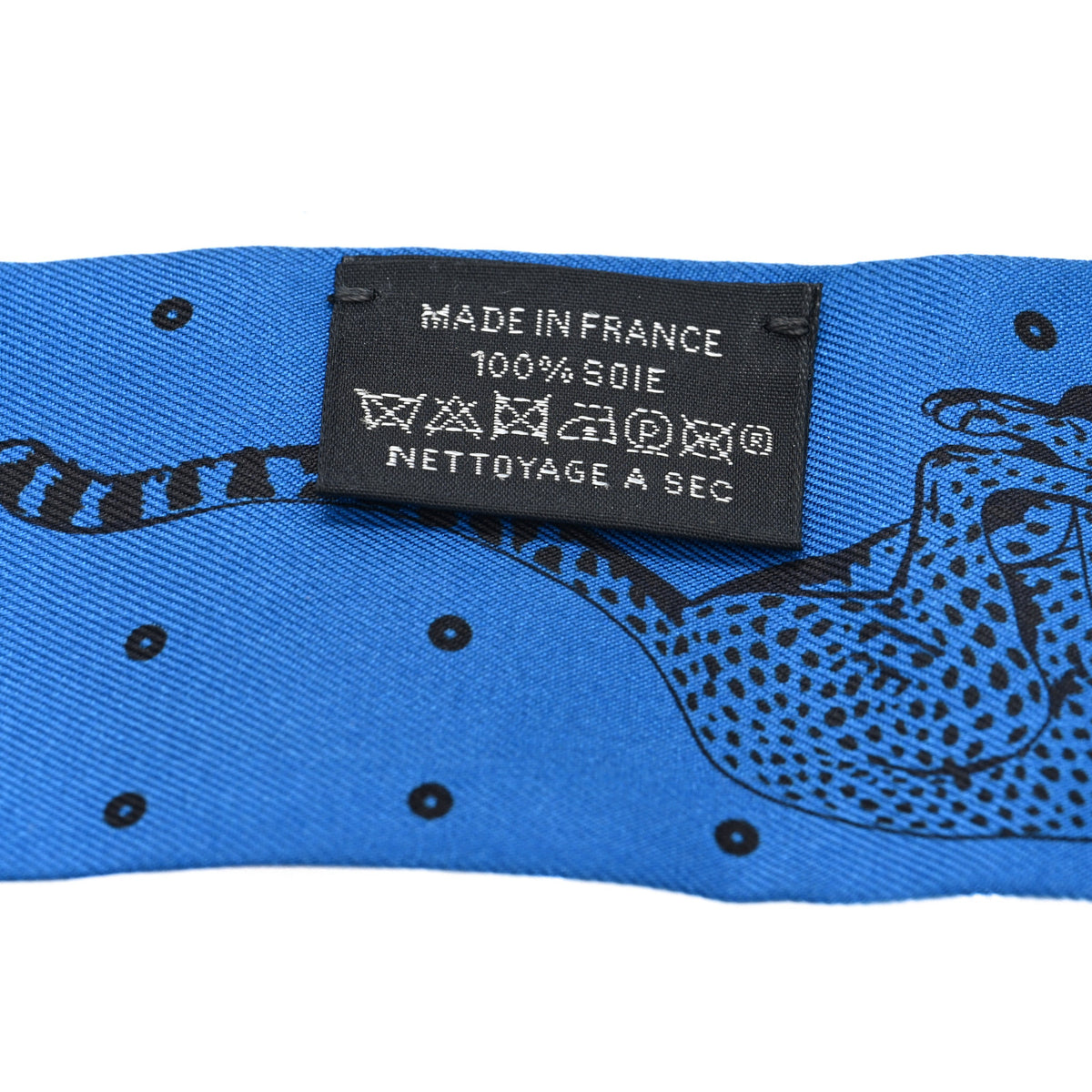 Silk Guepards Bandana Twilly Bleu Ciel Jaune Vif