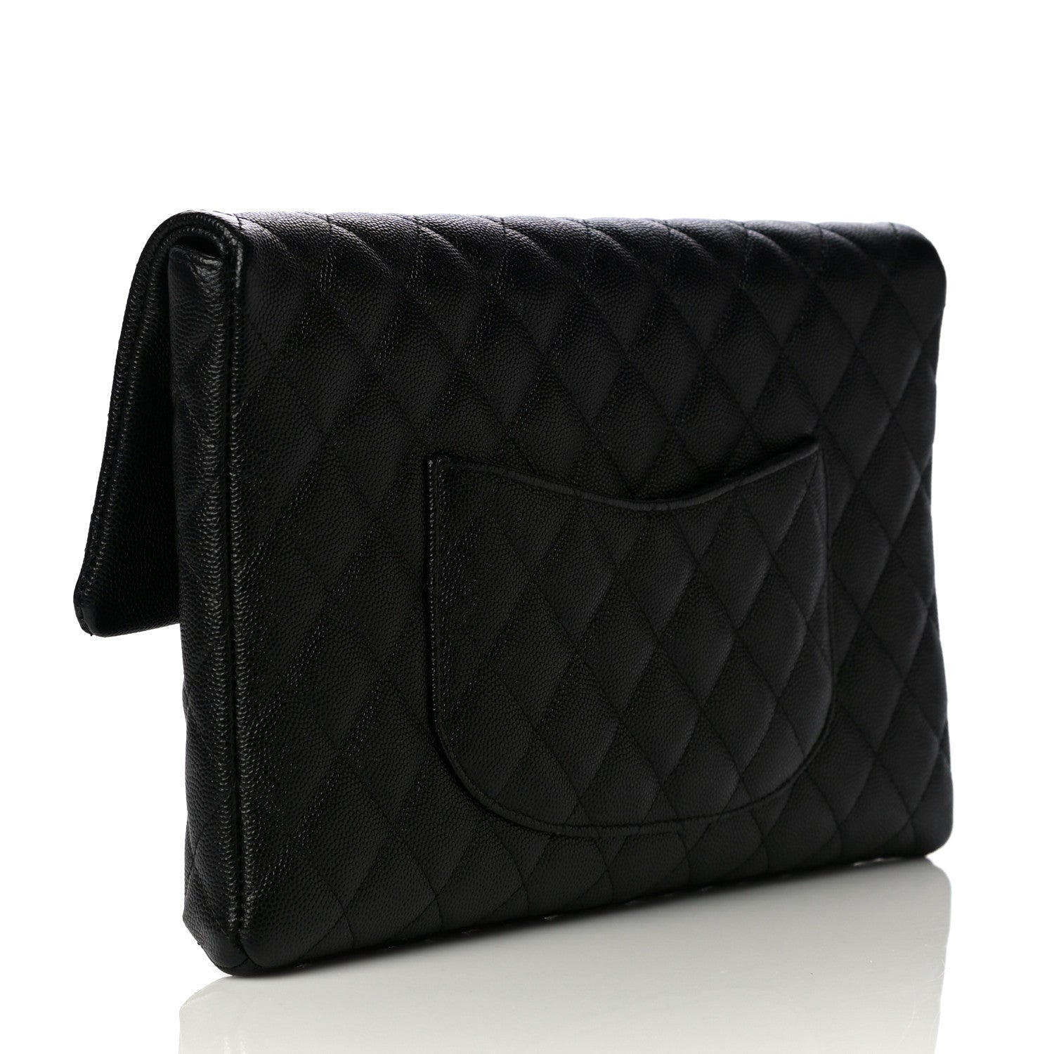 Chanel Caviar Quilted Flap Clutch Black 3 of 10