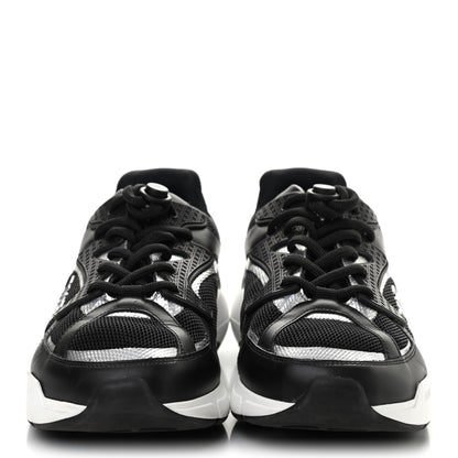 Christian Dior X Sorayama Ripstop Nylon Calfskin Womens B24 Runtek Sneakers 38 Black 2 of 8