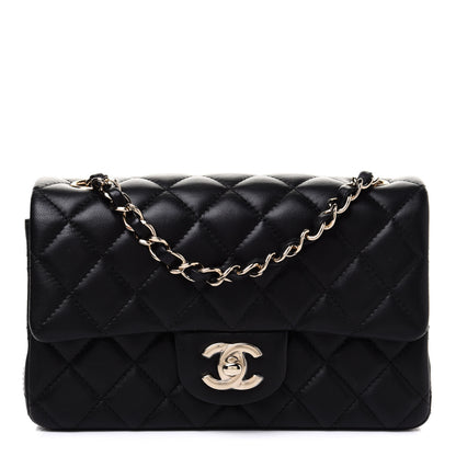Chanel Lambskin Quilted Mini Rectangular Flap Black 1 of 12