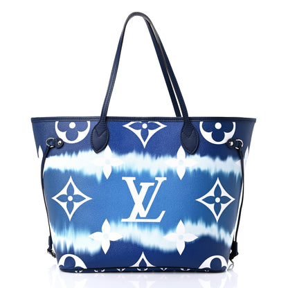 Louis Vuitton Monogram Escale Neverfull MM Blue 3 of 13
