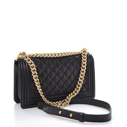 Chanel Lambskin Quilted Medium Boy Flap Black 3 of 9
