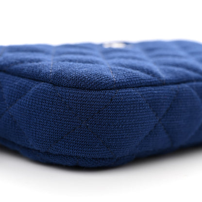 Chanel Jersey Quilted Small Clutch With Chain Navy 12 of 13