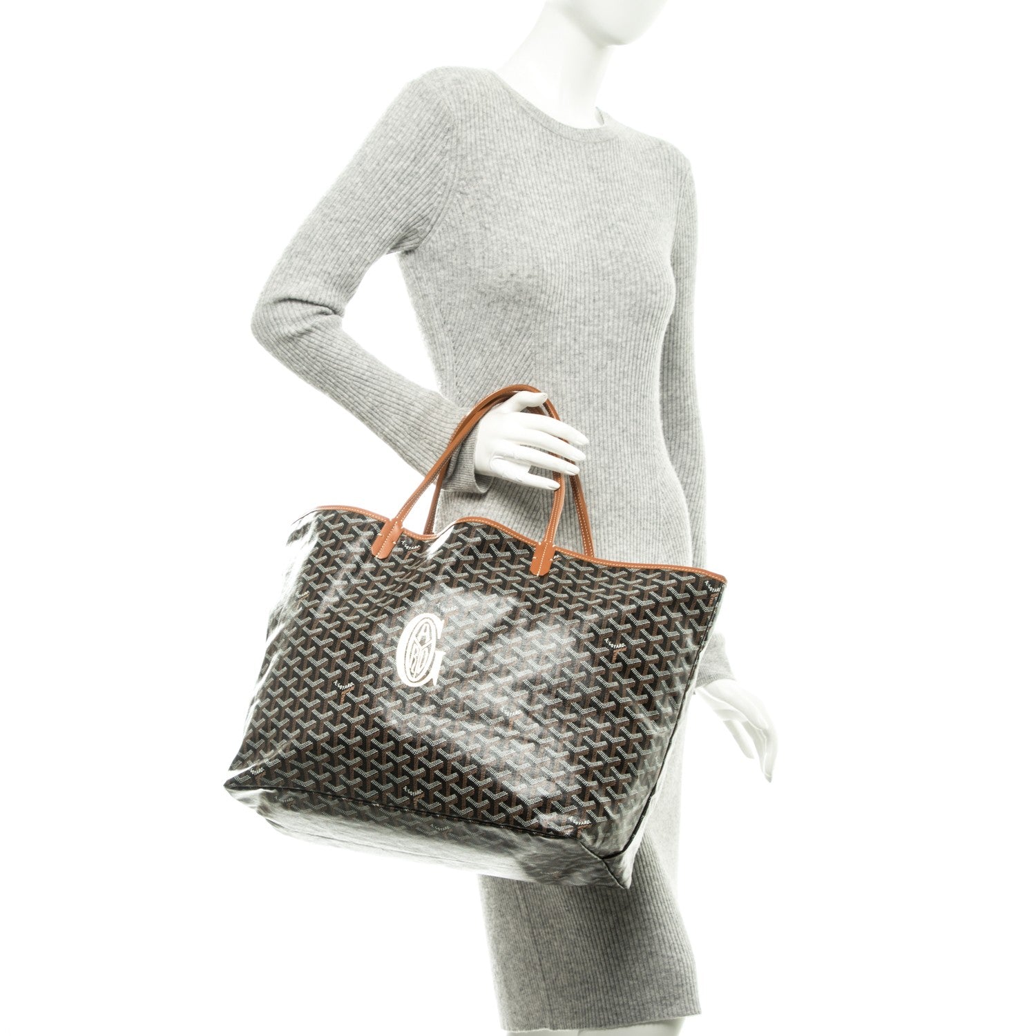 Goyard Goyardine Saint Louis GM Black Gold 2 of 9