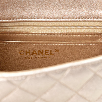 Chanel Metallic Lambskin Quilted Mini Square Flap Gold 8 of 11