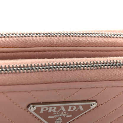 Prada Nappa Impunture Diagramme Mini Double Zip Chain Crossbody Bag Orchidea 11 of 14