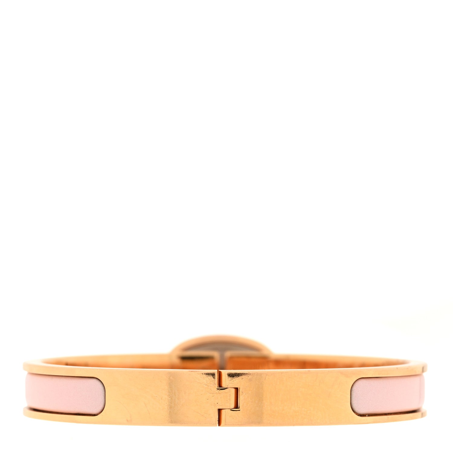 Hermes Enamel Mini Clic Chaine d'Ancre Bracelet PM Rose Candeur 3 of 4