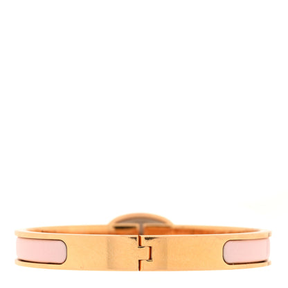 Hermes Enamel Mini Clic Chaine d'Ancre Bracelet PM Rose Candeur 3 of 4