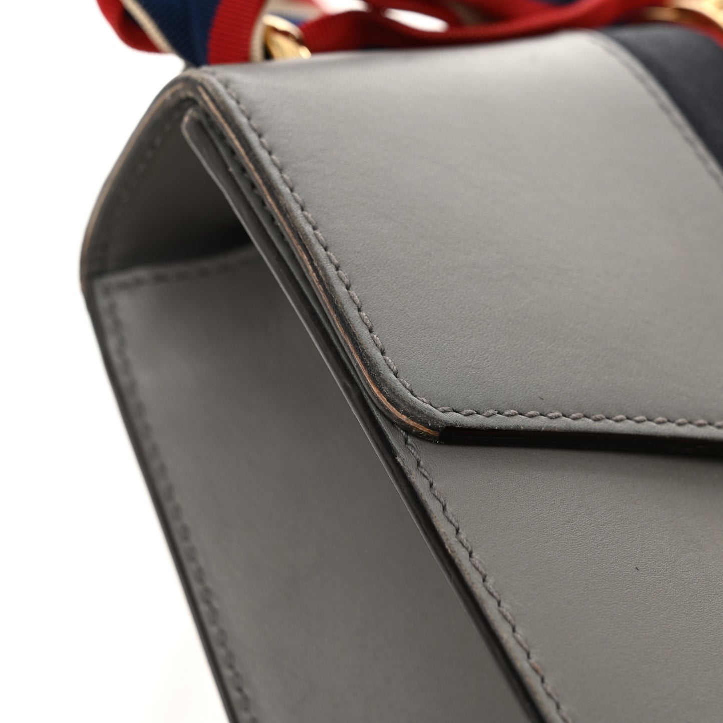 Calfskin Small Sylvie Shoulder Bag Deep Grey