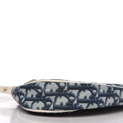 Christian Dior Monogram Mini Saddle Pochette White Blue 6 of 10