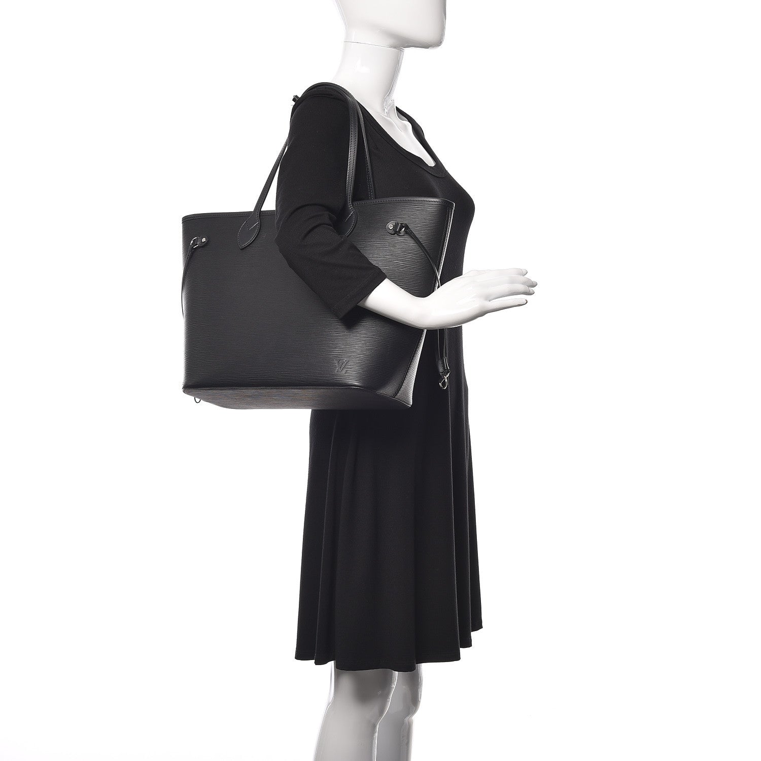 Louis Vuitton Epi Neverfull MM Black 2 of 17