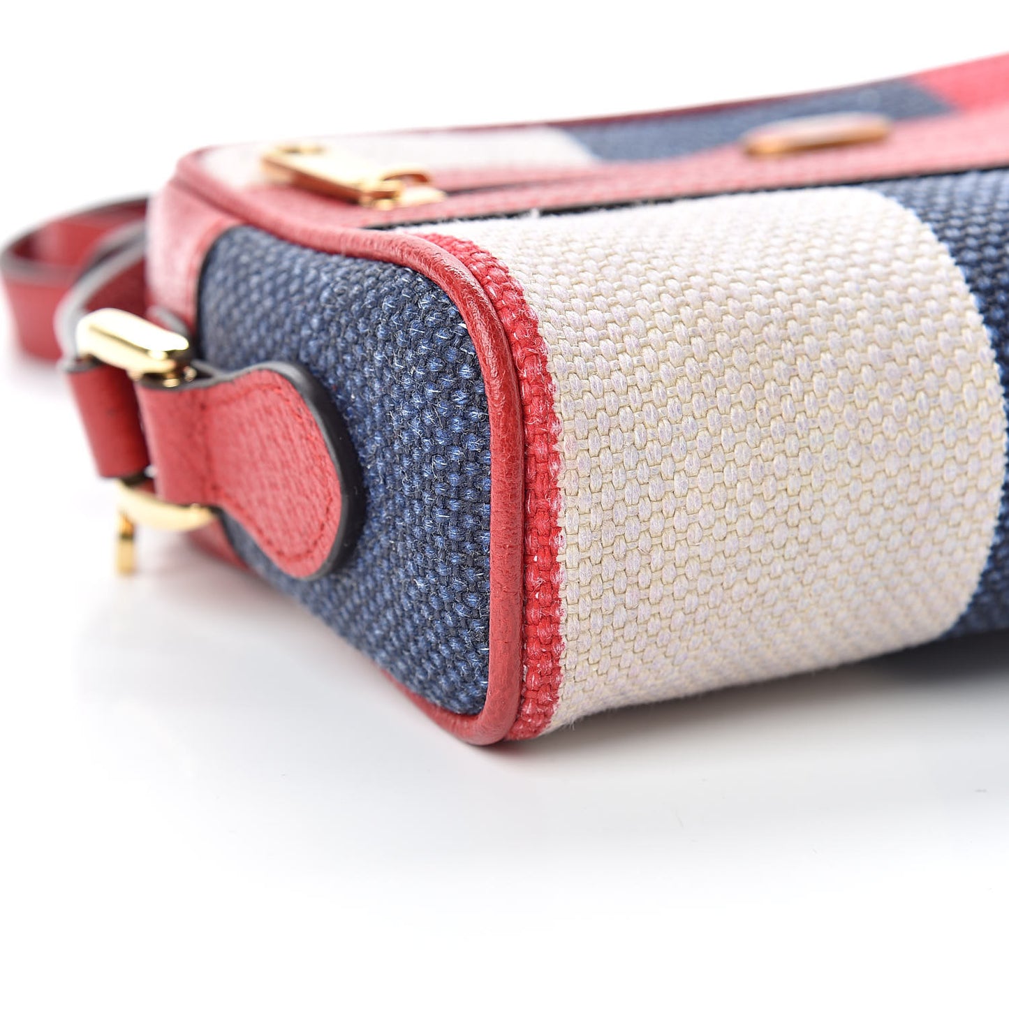 Canvas Sylvie Stripe Mini Ophidia Camera Bag Mystic White Hibiscus Red Maritime