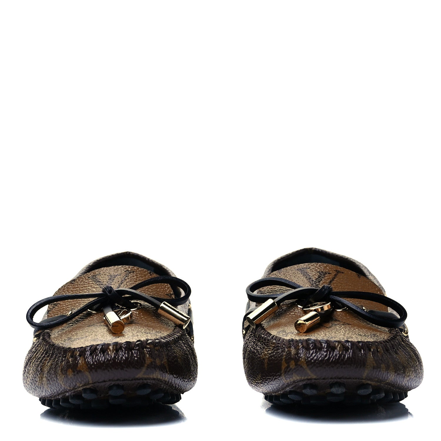 Louis Vuitton Patent Reverse Monogram Gloria Loafers 35 2 of 9