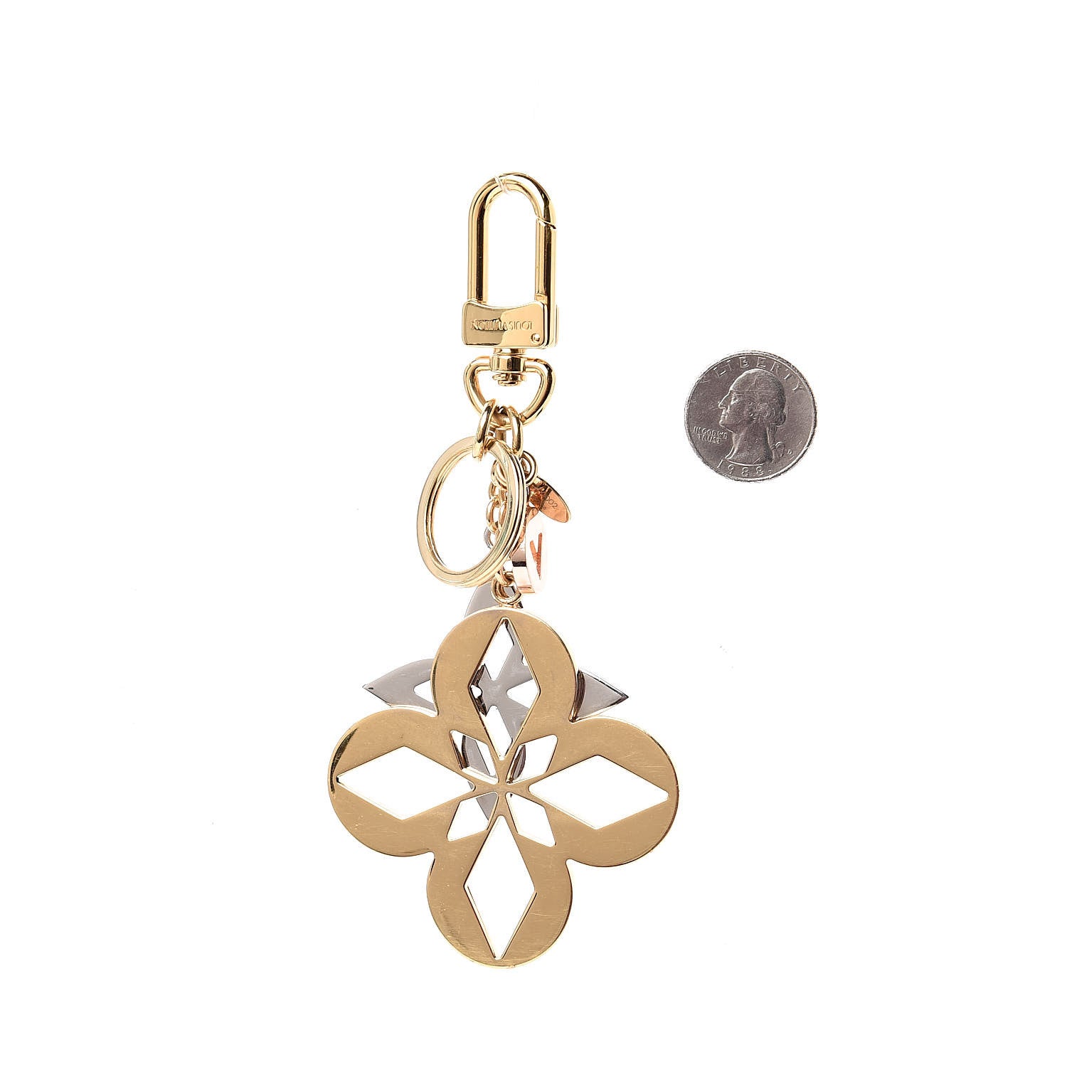 Louis Vuitton Malletage Blossom Bag Charm Key Holder 2 of 4