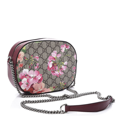 Gucci GG Supreme Monogram Blooms Mini Chain Shoulder Bag Beige Multicolor Dry Rose 2 of 12