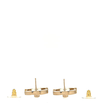 Chanel Metal Logo CC Turnlock Earrings Gold 3 of 4