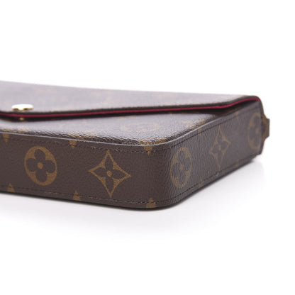 Louis Vuitton Monogram Pochette Felicie Chain Wallet Fuchsia 9 of 11