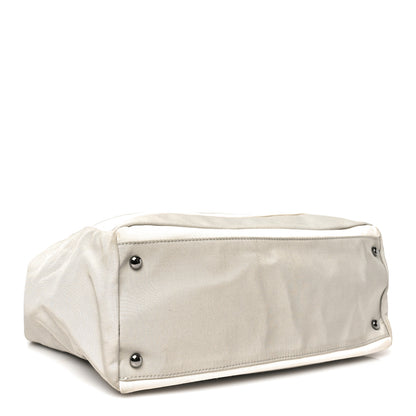 Chanel Nylon Quilted 2.55 Reissue Tote White Grey 4 of 10