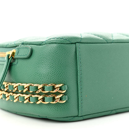 Chanel Caviar Quilted Mini CC You Camera Case Dark Green 9 of 10
