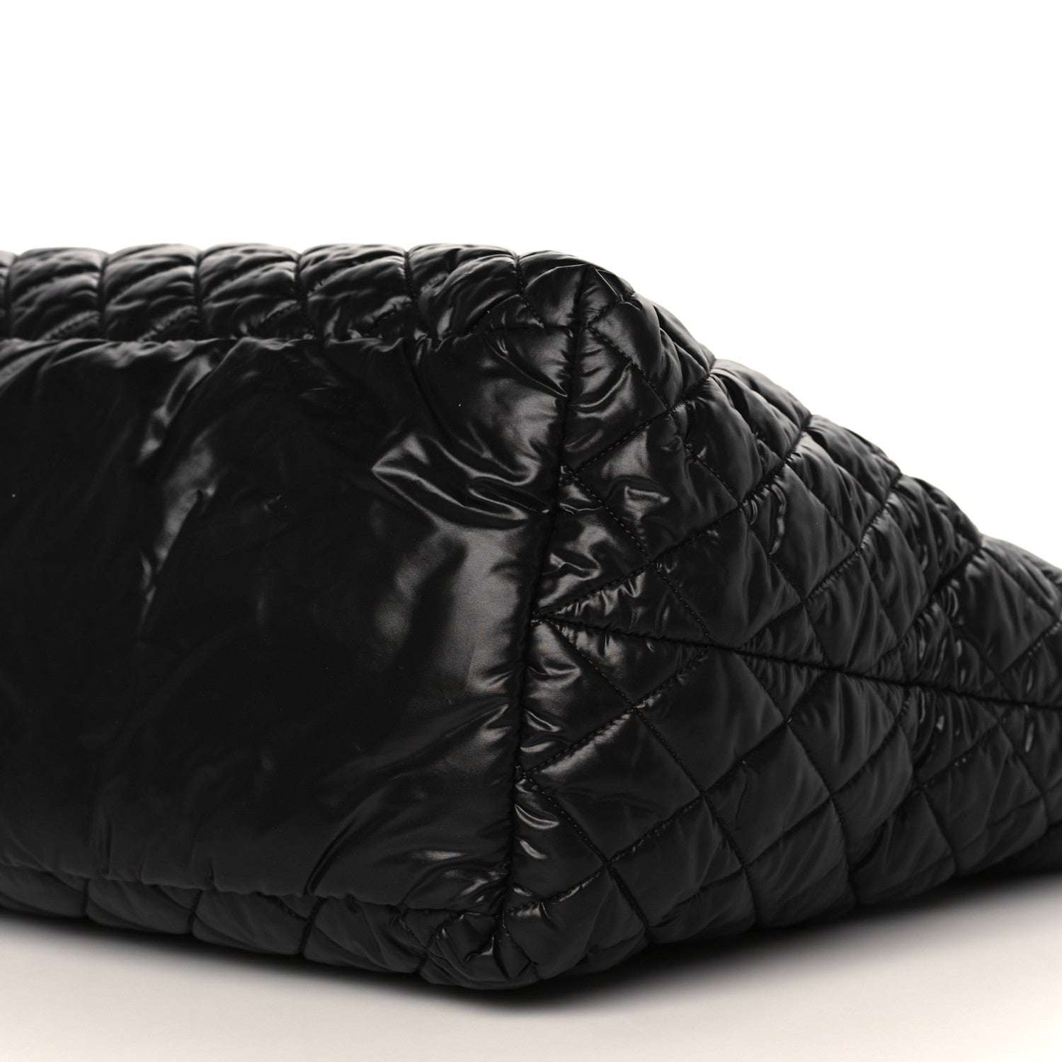 Chanel Nylon Quilted Large Coco Cocoon Tote Black 9 of 9