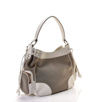 Prada Jacquard Logo Hobo White 2 of 15