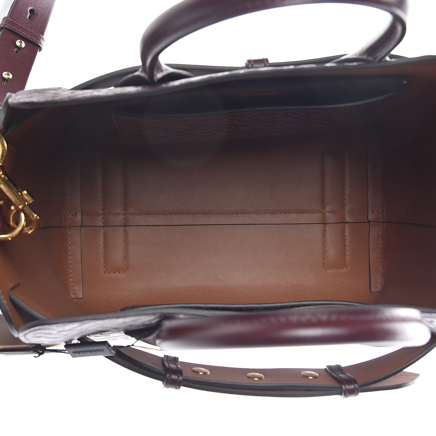 Burberry Calfskin Embossed Monogram Small Belt Bag Oxblood 5 of 10