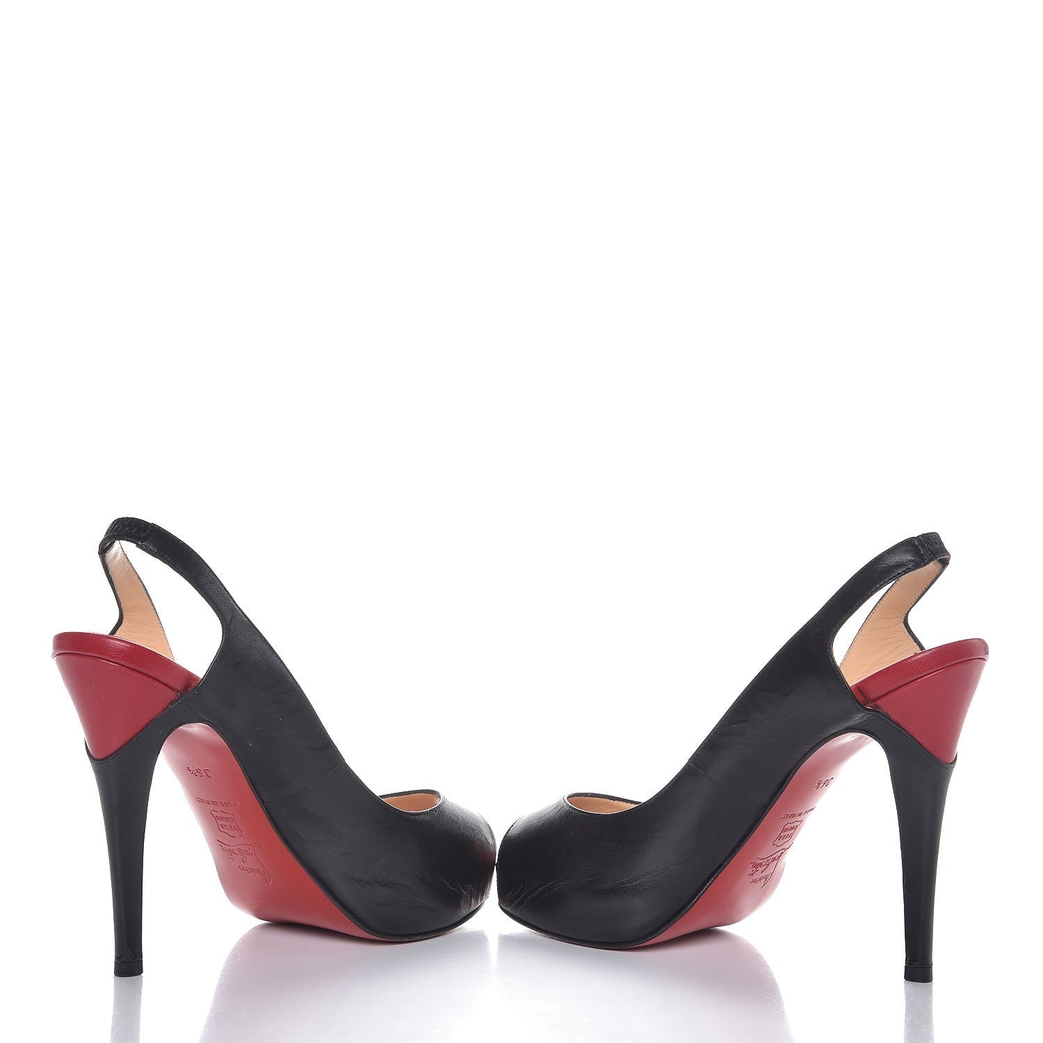 Christian Louboutin Nappa Architek 120 Pumps 36.5 Black Red 9 of 10