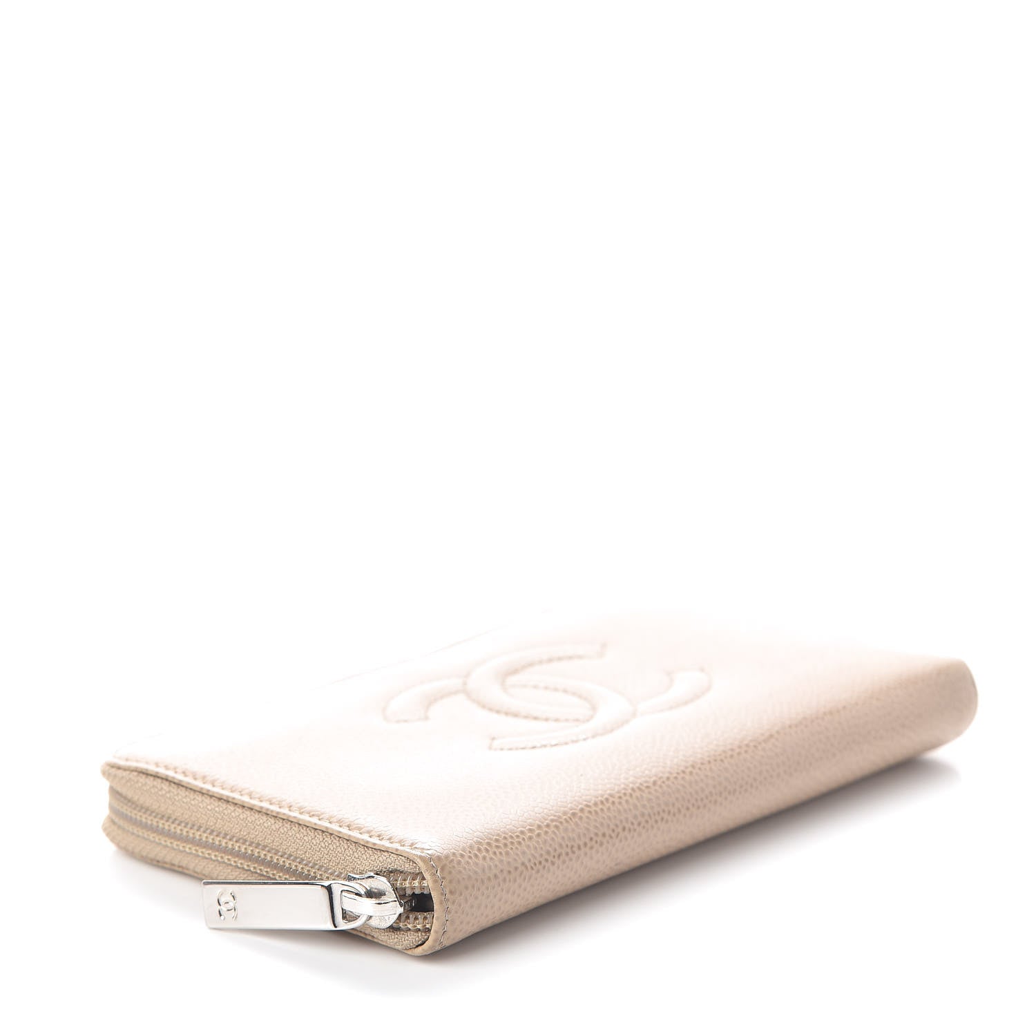 Chanel Caviar Large Timeless CC Zip Around Wallet Beige 4 of 9
