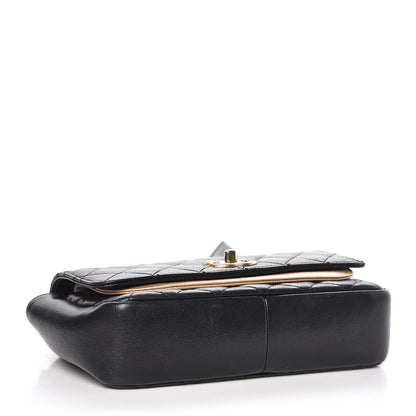 Chanel Lambskin Calfskin Quilted Private Affair Flap Black Gold 4 of 8
