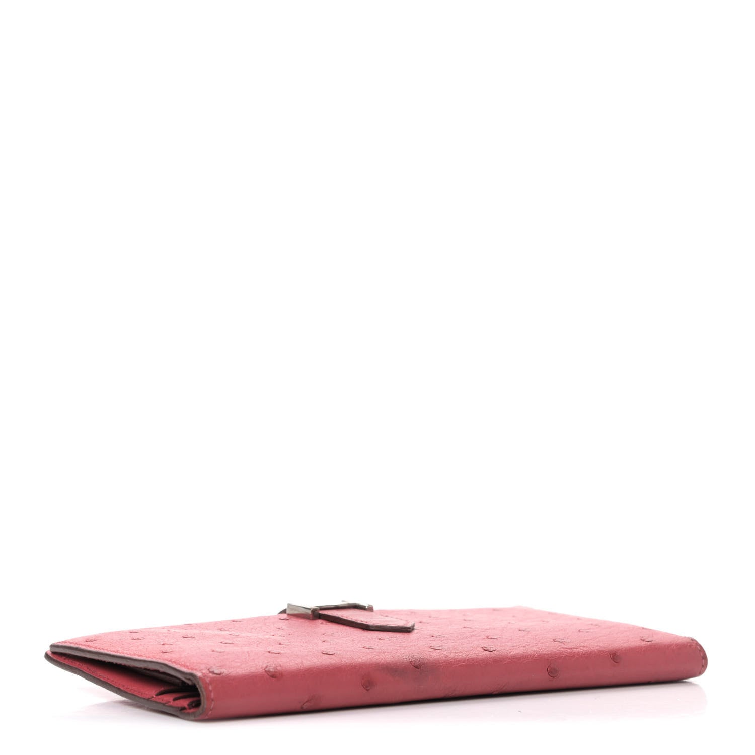 Hermes Ostrich Bearn Wallet Bougainvillea 3 of 6