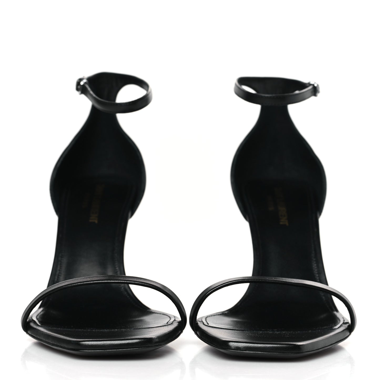 Calfskin Opyum 85 Sandals 39 Black Silver