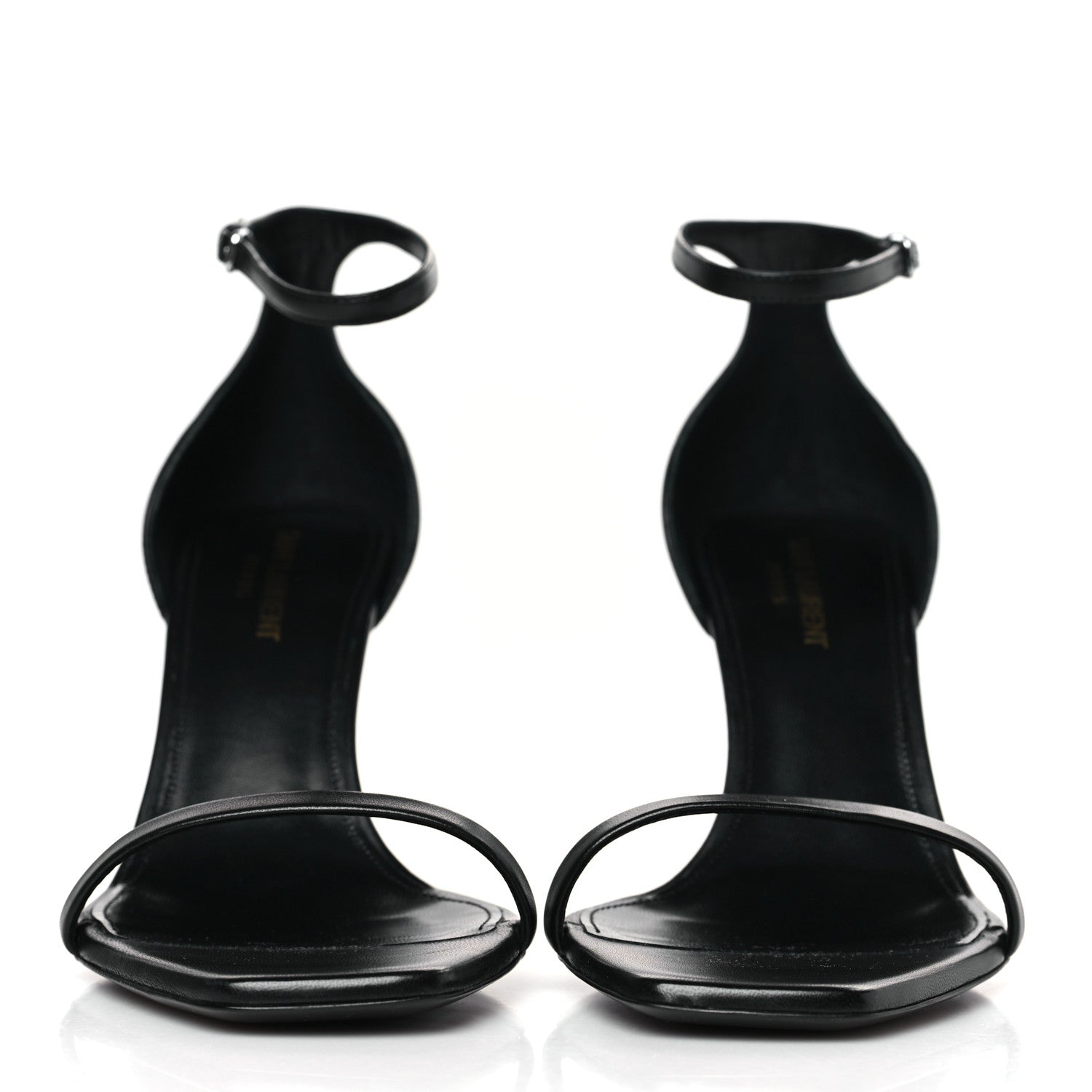 Saint Laurent Calfskin Opyum 85 Sandals 39 Black Silver 2 of 9