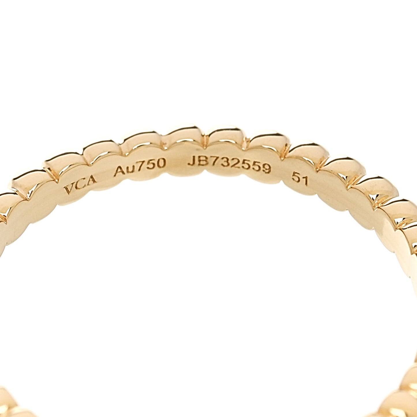 18K Yellow Gold Small Perlee Ring 51 5.75