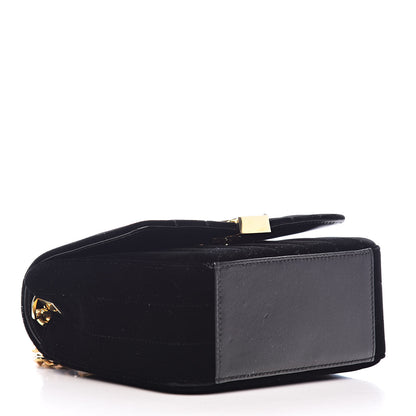 Saint Laurent Velvet Matelasse Small Vicky Chain Bag Black 4 of 10