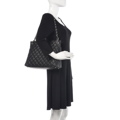 Chanel Caviar Quilted CC Shopping Tote Black 2 of 10