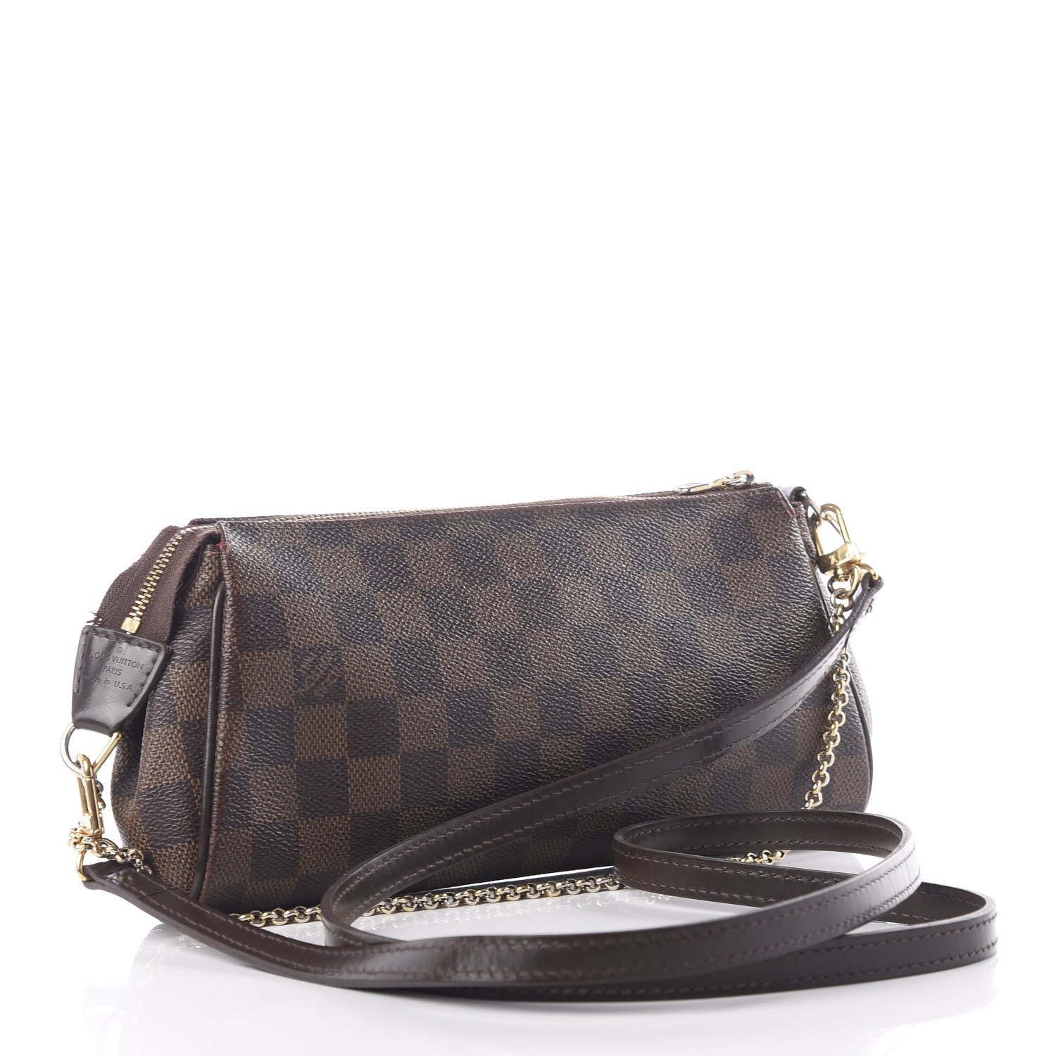 Louis Vuitton Damier Ebene Eva Clutch 2 of 12