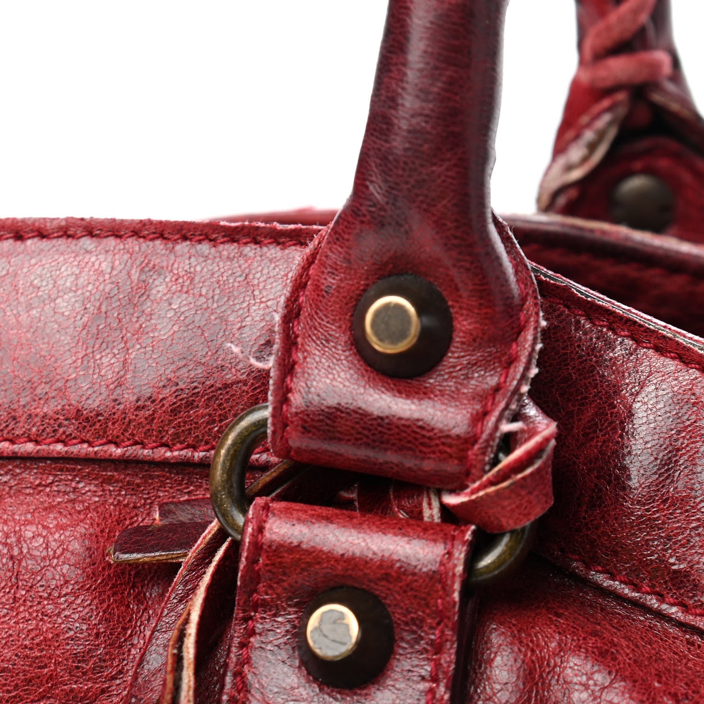 Chevre Classic Hardware Purse Rouge Vif