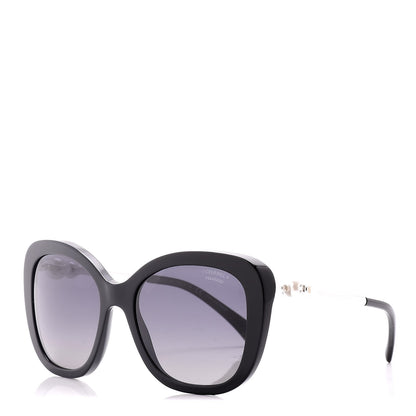 Chanel Acetate Polarized Butterfly Winter Pearl Sunglasses 5339-H-A Black 1 of 8